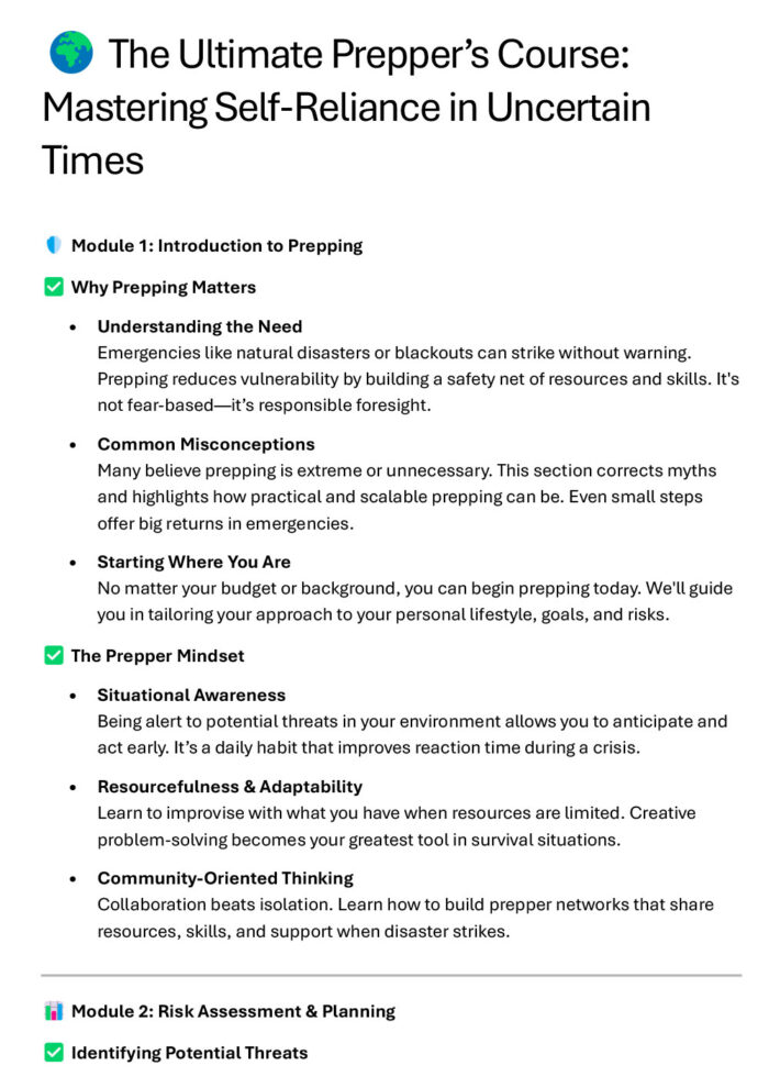 The Ultimate Prepper's Course - Image 4